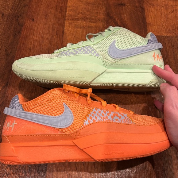 Nike Other - Nike Ja Morant 1 Mismatched Bright Mandarin Orange Green Men’s Size 8